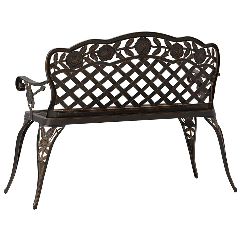 vidaXL Garden Bench 108 cm Cast Aluminium Bronze