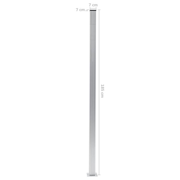 vidaXL Fence Posts 3 pcs Aluminium 185 cm