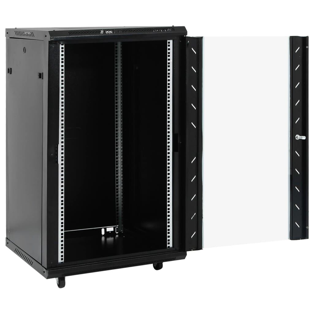 vidaXL 18U Network Cabinet with Swivel Feet 19" IP20 60x60x100 cm