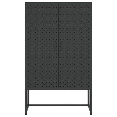 vidaXL Highboard Black 80x35x135 cm Steel