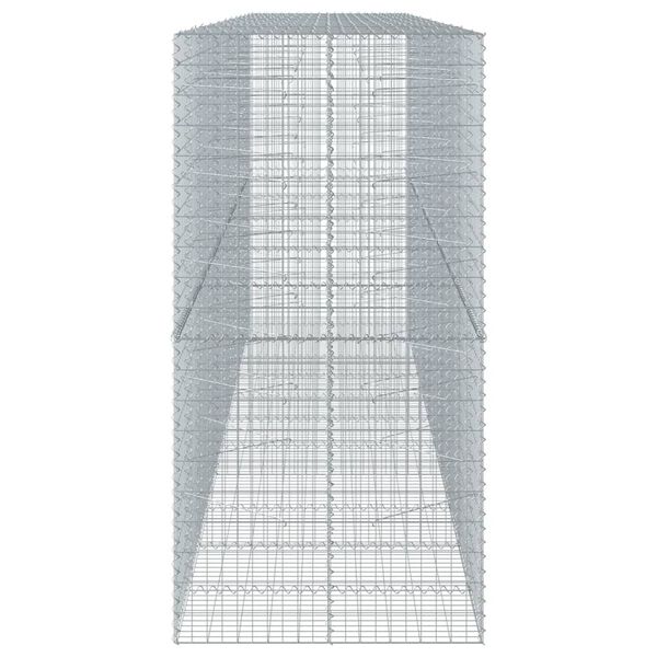 vidaXL Gabion Basket with Cover 550x100x200 cm Galvanised Iron