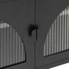 vidaXL TV Cabinet Black 105x35x50 cm Glass and Steel