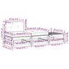vidaXL 3 Piece Garden Lounge Set with Cushions White Solid Pinewood