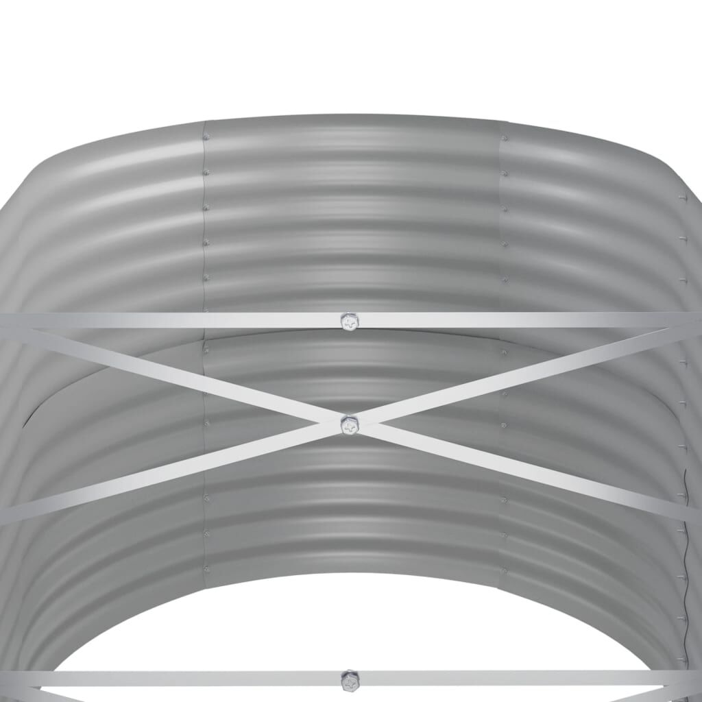 vidaXL Garden Raised Bed Powder-coated Steel 368x80x68 cm Grey