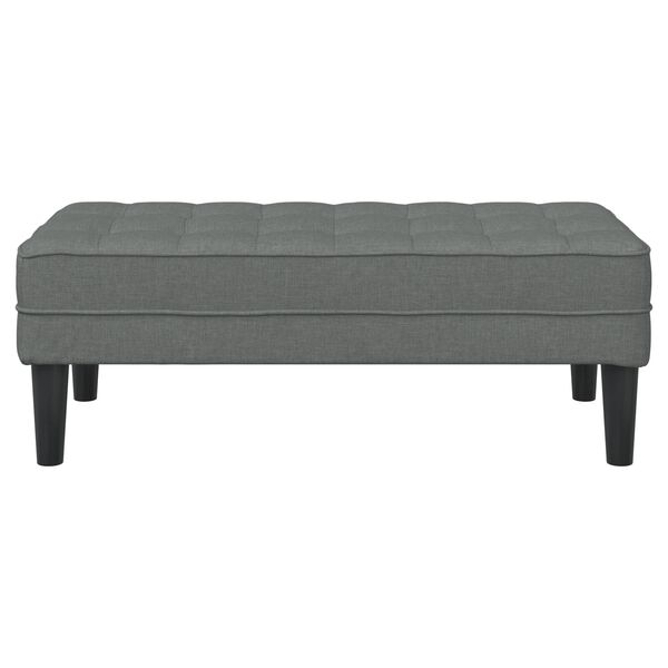 vidaXL Bench Dark Grey 113x57x39 cm Fabric