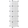 vidaXL Shoe Rack Transparent 44x31.5x153.5 cm PP