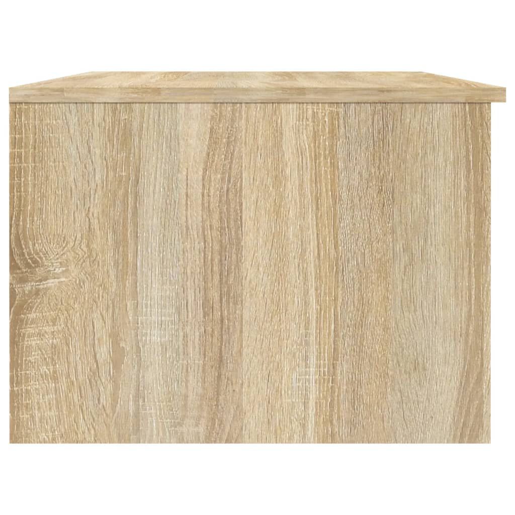 vidaXL Coffee Table White and Sonoma Oak 102x50x36 cm Engineered Wood