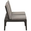 vidaXL 2 Piece Garden Lounge Set with Cushions Plastic Grey