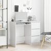 vidaXL Desk High Gloss White 90x45x76 cm Engineered Wood