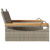 vidaXL Swing Bench Grey 63x62x40 cm Poly Rattan