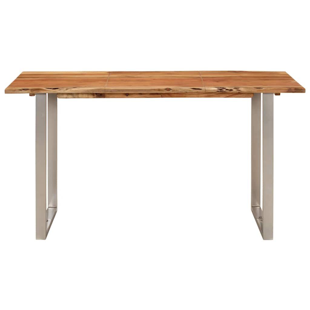 vidaXL Dining Table 140x70x76 cm Solid Acacia Wood