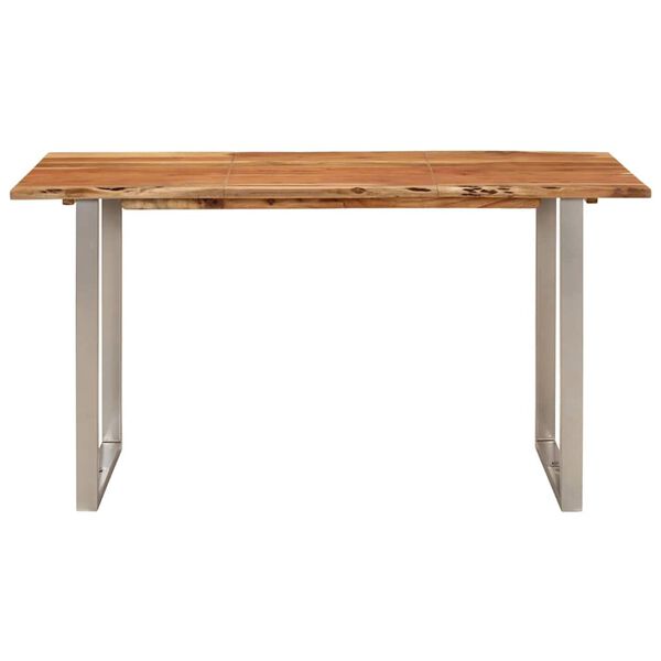 vidaXL Dining Table 140x70x76 cm Solid Acacia Wood
