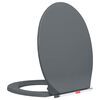 vidaXL Soft-Close Toilet Seat Quick Release Grey Oval