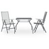 vidaXL 3 Piece Garden Dining Set Steel Anthracite