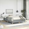 vidaXL Bed Frame without Mattress Light Grey 137x190 cm Full Fabric