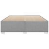 vidaXL Bed Frame without Mattress Light Grey King Fabric