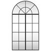 vidaXL Wall Mirror Black 60x110 cm Arch Iron