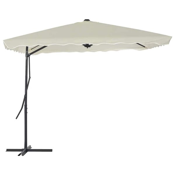 vidaXL Garden Parasol with Steel Pole 250x250 cm Sand