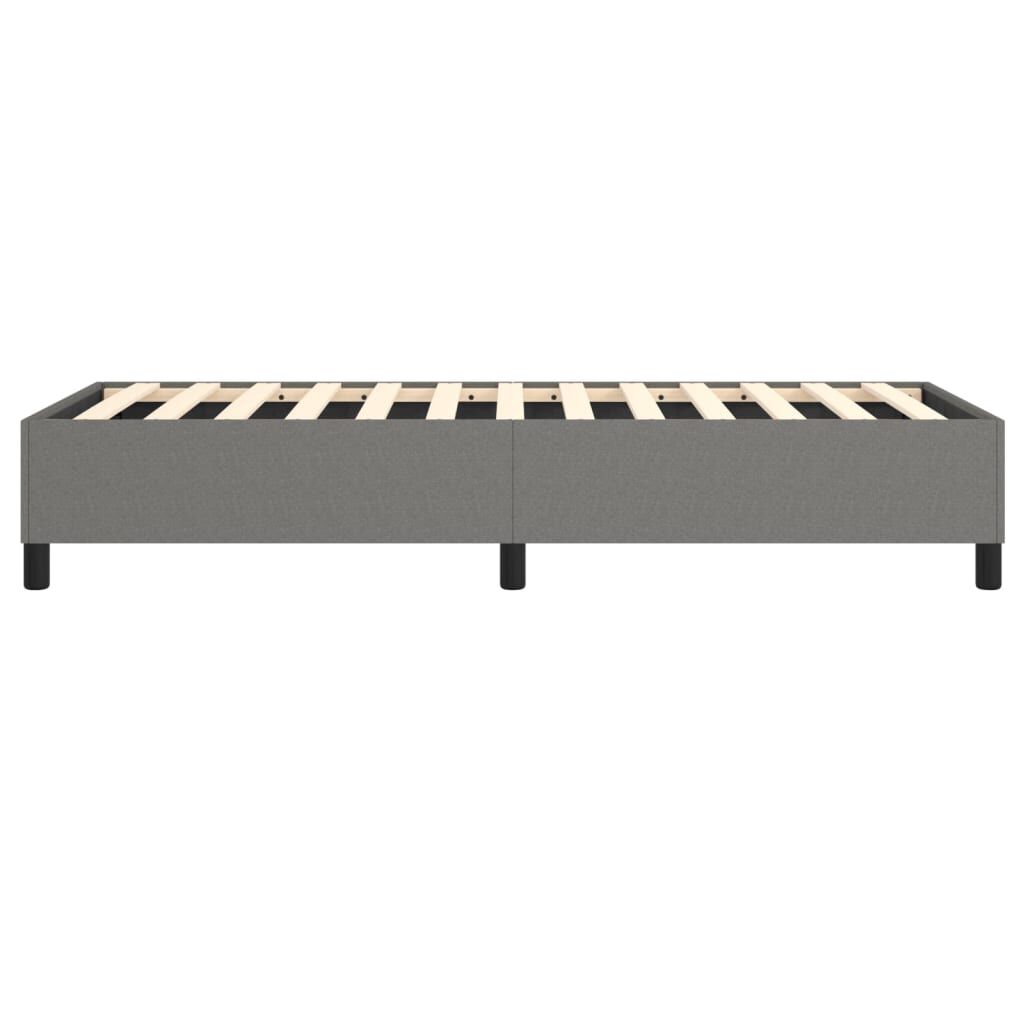 vidaXL Bed Frame without Mattress Dark Grey Twin XL Fabric (US Only)
