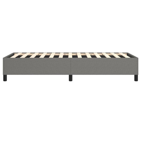 vidaXL Bed Frame without Mattress Dark Grey Twin XL Fabric (US Only)