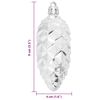 vidaXL Christmas Tree Decoration 40 pcs Silver