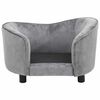 vidaXL Dog Sofa Grey 69x49x40 cm Plush