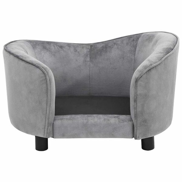 vidaXL Dog Sofa Grey 69x49x40 cm Plush