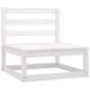 vidaXL 3 Piece Garden Lounge Set with Cushions White Solid Pinewood