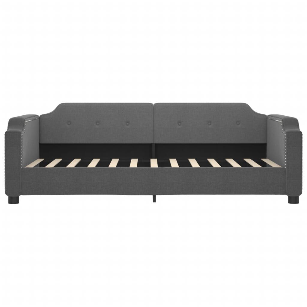 vidaXL Day Bed without Mattress Dark Grey 100x190 cm Fabric