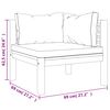 vidaXL Corner Sofas 2 pcs with Cream White Cushions Solid Acacia Wood