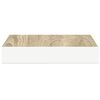 vidaXL Floating Wall Shelf Oak and White 23x23.5x3.8 cm MDF