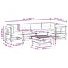 vidaXL 6 Piece Garden Lounge Set with Cushions White Solid Wood