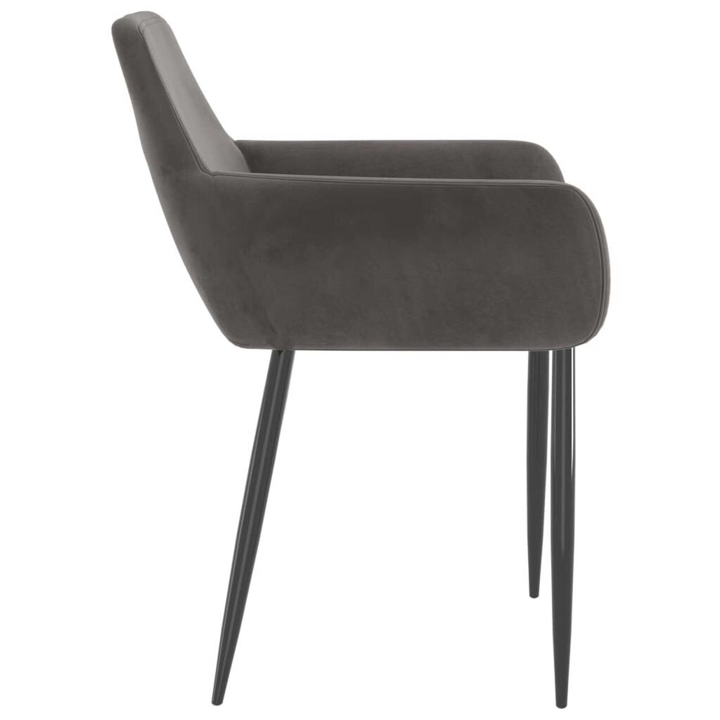 vidaXL Dining Chairs 6 pcs Dark Grey Velvet