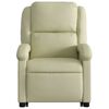 vidaXL Electric Stand up Recliner Chair Cream Real Leather