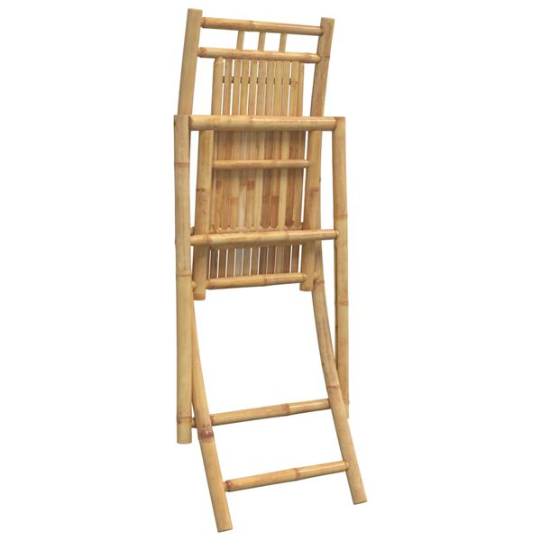 vidaXL Folding Garden Chairs 8 pcs 46x66x99 cm Bamboo
