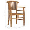 vidaXL Garden Chairs 2 pcs Solid Teak Wood