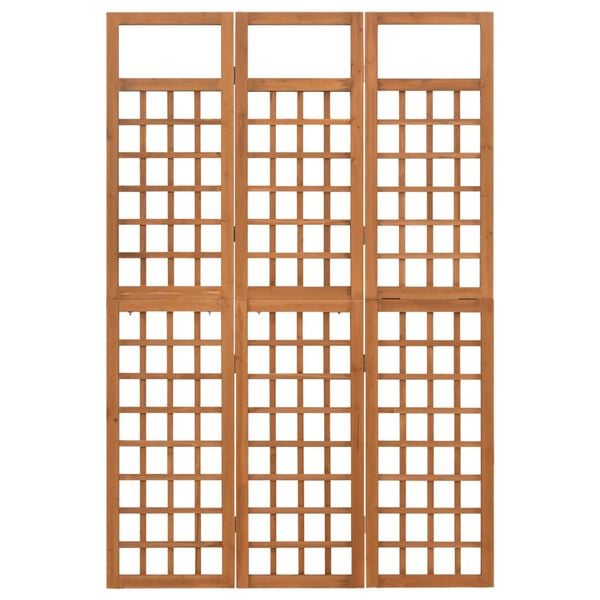 vidaXL 3-Panel Room Divider/Trellis Solid Fir Wood 121x180.5 cm
