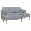 vidaXL Sofa Set 2 pcs Light Grey Polyester