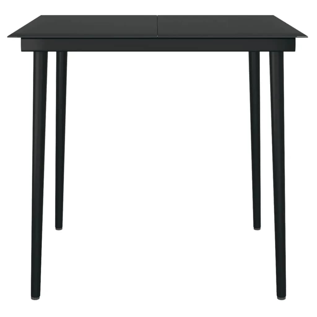 vidaXL 3 Piece Garden Dining Set Black