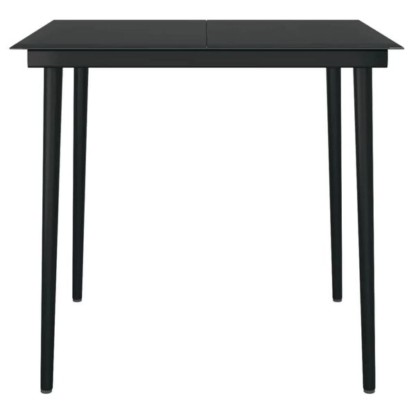 vidaXL 3 Piece Garden Dining Set Black
