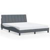 vidaXL Bed Frame without Mattress "Hanko" Dark Grey 152x203 cm Queen Velvet