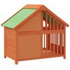 vidaXL Dog Kennel Brown 96x60.5x87 cm Solid Wood Pine