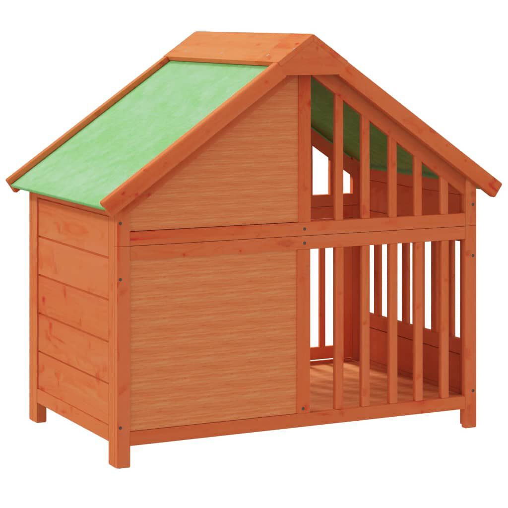 vidaXL Dog Kennel Brown 96x60.5x87 cm Solid Wood Pine