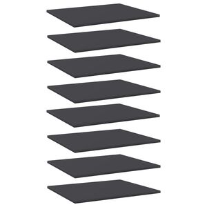 vidaXL Bookshelf Boards 8 pcs Grey 60x50x1.5 cm Engineered Wood