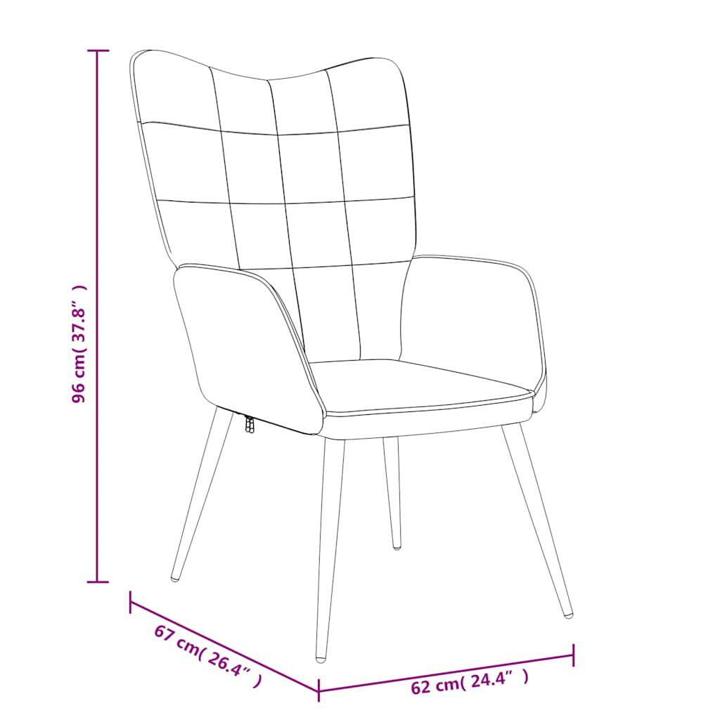 vidaXL Relaxing Chair Light Grey Fabric