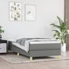 vidaXL Box Spring Bed Frame Dark Grey Twin XL Fabric (US Only)