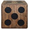 vidaXL Storage Box Mindi Wood 40x40x40 cm Dice Design