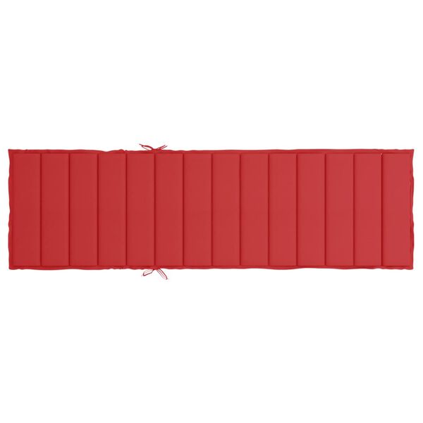 vidaXL Sun Lounger Cushion Red 200x50x3cm Oxford Fabric