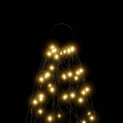 vidaXL Christmas Tree on Flagpole Warm White 200 LEDs 180 cm