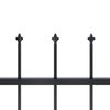 vidaXL Garden Fence with Spear Top Steel 1603.5x120 cm Black